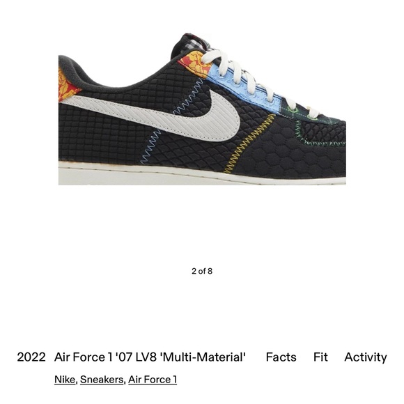 Make An Offer! 2022 Air Force 1 '07 LV8 'Multi-Material' Men’s 8.5 new in box - Picture 2 of 8